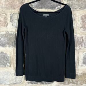 VTG‎ Banana Republic Angora Rabbit Hair Blend Boat Neck Black Sweater Small